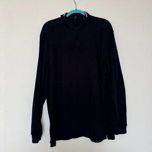 Club Room Black 100% Cotton Quarter Zip Sweater XL